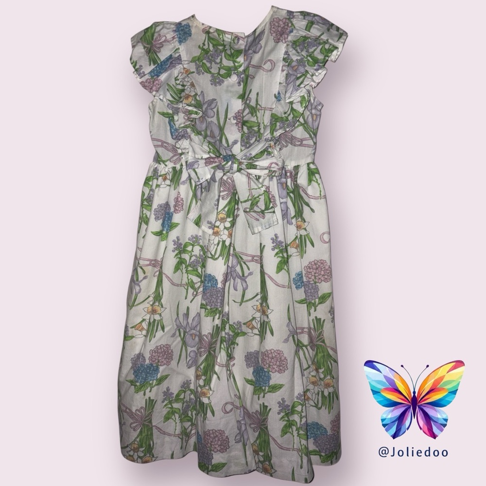 Floral Ruffle Sleeve formal long Dress Size Medium